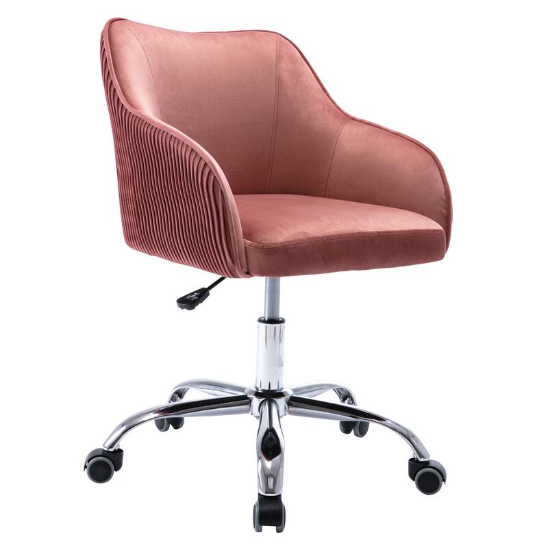 Corvus Braff Velvet Upholstered Adjustable Ergonomic Office Chair