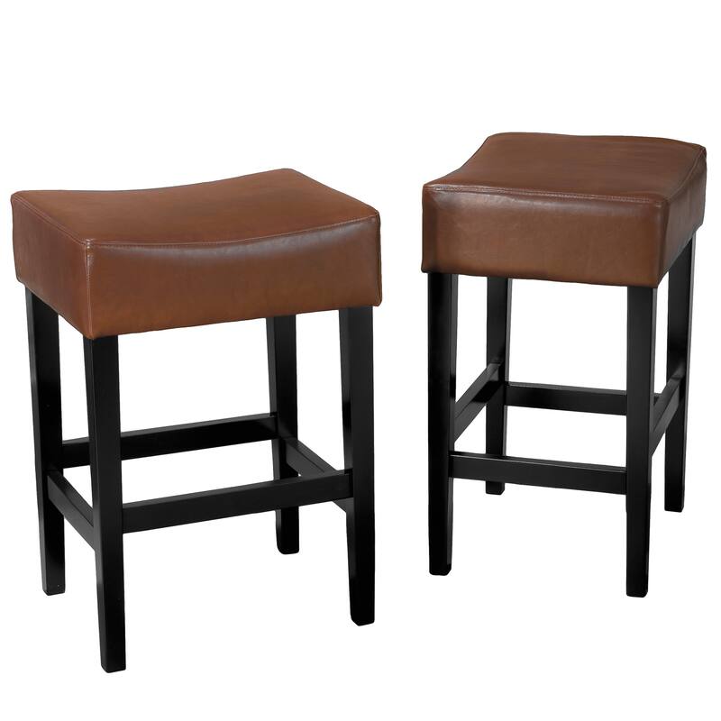 High Barstool Set of 2, Wood Frame Upholstered Dining Chair, Backless Counter Chair, Living Room Lounge Entertainment Chair