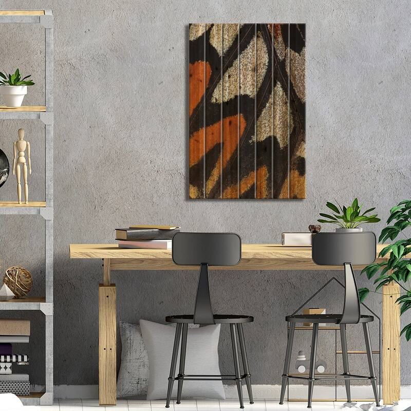 Butterfly Wing Macro-Photography XII Print On Wood by Darrell Gulin - Multi-Color