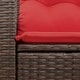 preview thumbnail 105 of 152, vidaXL Patio Sofa with Cushions Outdoor Seating Sectional Sofa Poly Rattan