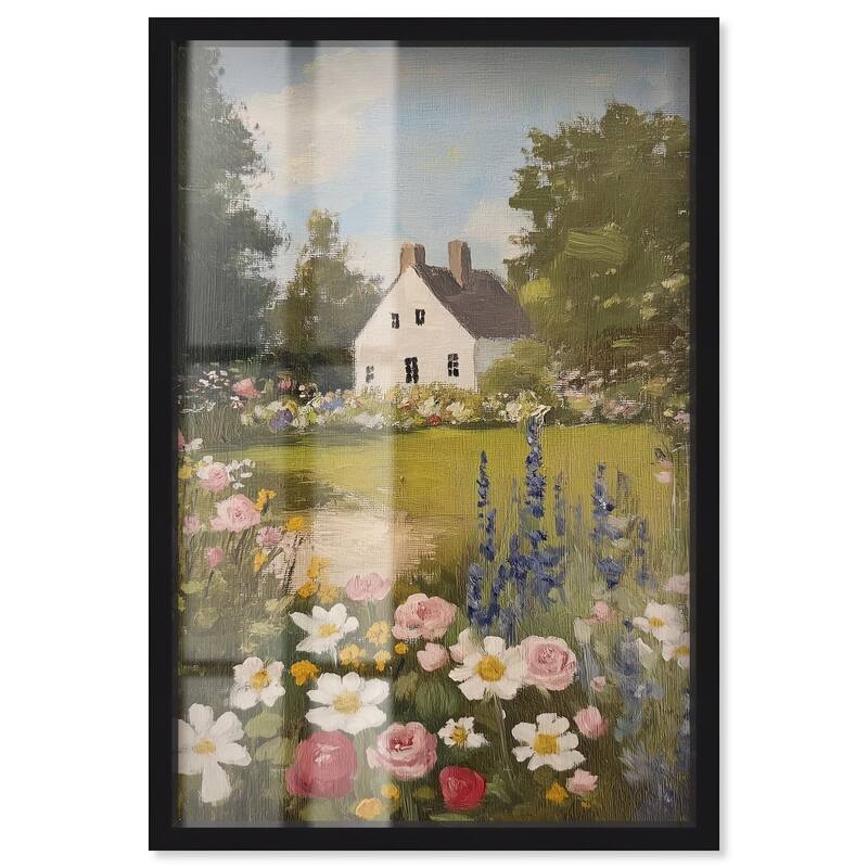 Floral Farmhouse I Shadowbox by Art Remedy - Black - 16" x 24"