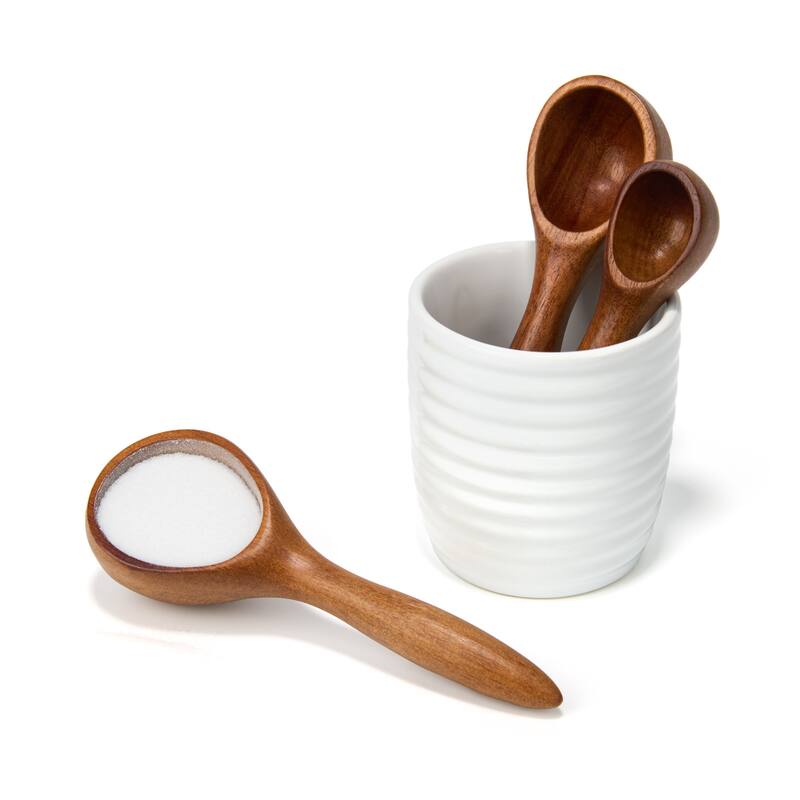 Nambe Breaking Bread Canister with Measuring Spoons