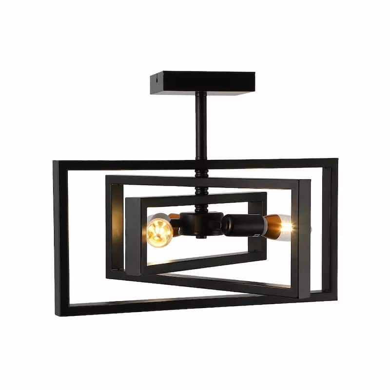 Modern Farmhouse Chandelier Light Flush Pendant Lamps Ceiling Lighting - 15" x 11"