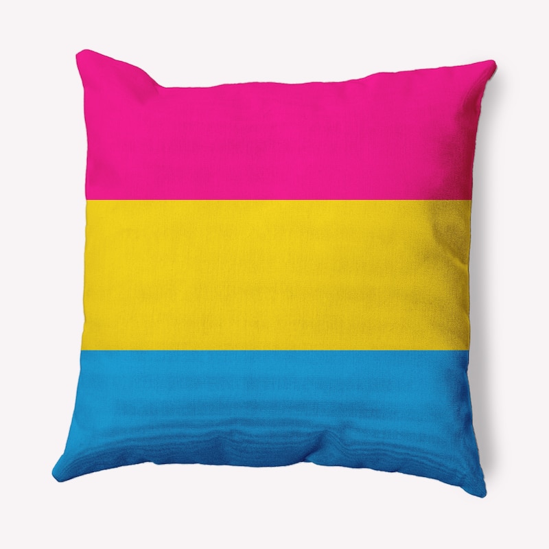 Pride Flag Outdoor Throw Pillow - 20" x 20" - Pansexual