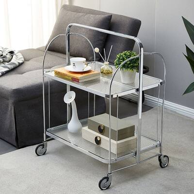 Modern Glass Serving Home Bar Cart Trolley Large Storage