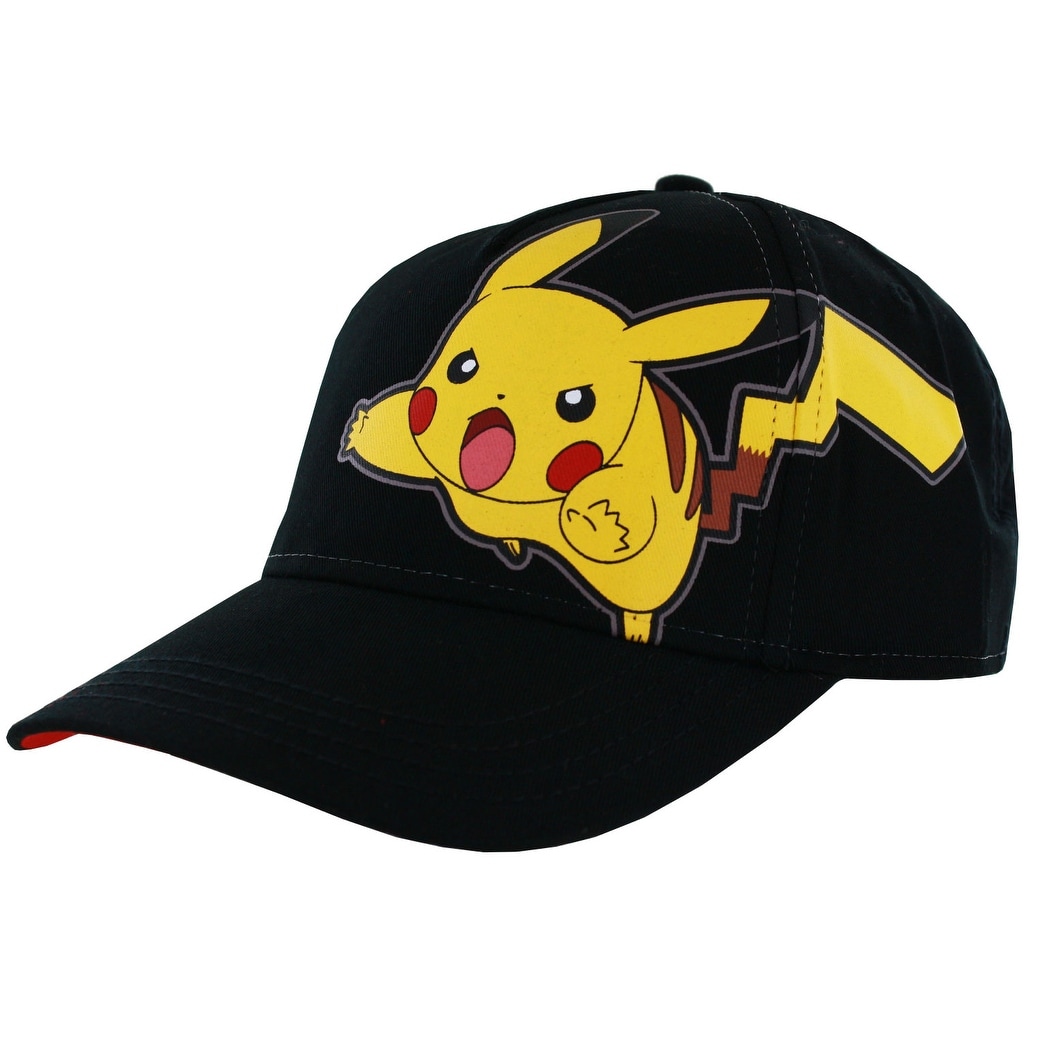 bioworld Pokemon Pikachu Snapback Hat One Size Fits Most Pikachu Hat Black