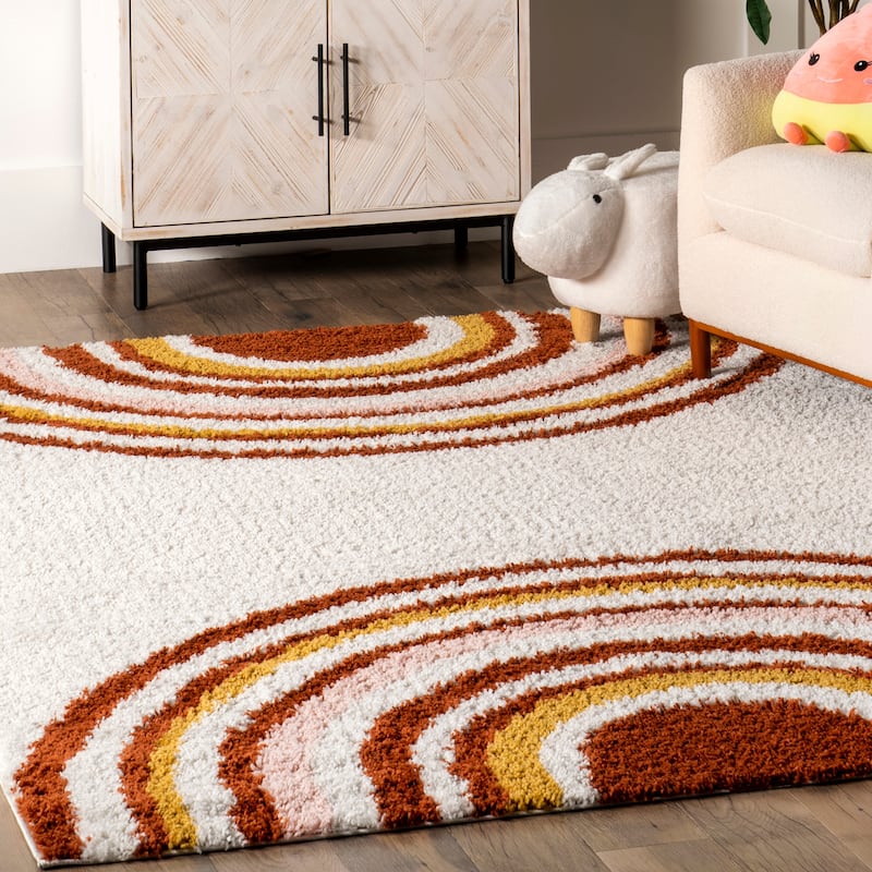 Nuloom Dotty Half Sunset Shag Area Rug