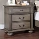 preview thumbnail 7 of 13, Vame 3-Piece Traditional Grey Wood Poster Bedroom Set With Two Nightstands by Furniture of America