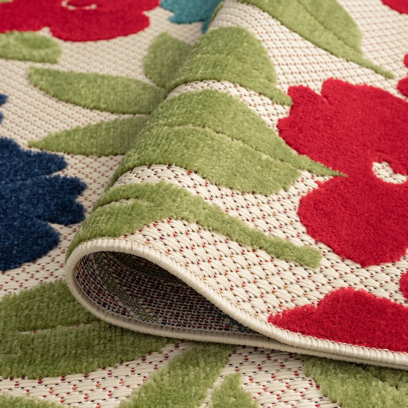 Origin Coastal Floral Indoor/Outdoor Area Rug