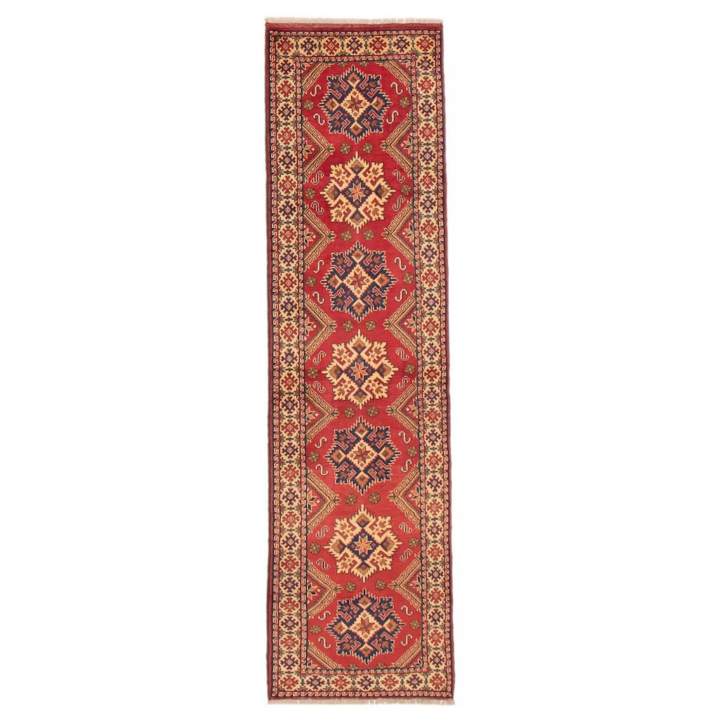 ECARPETGALLERY Hand-knotted Kargahi Red Wool Rug - 2'9 x 9'10
