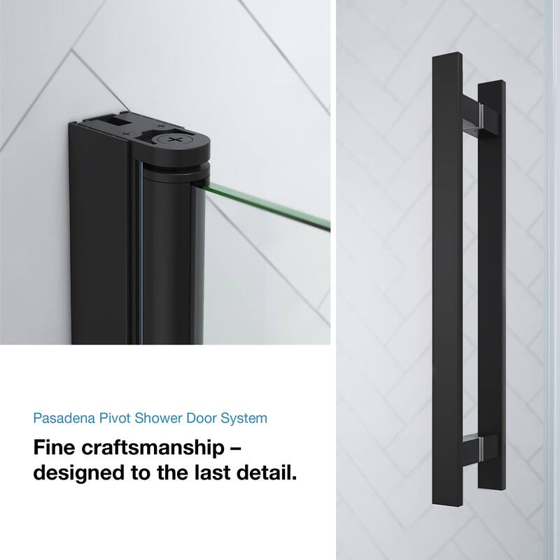 OVE Decors Pasadena Corner Frameless Pivot Shower Door Kit with Base Pan, 2025