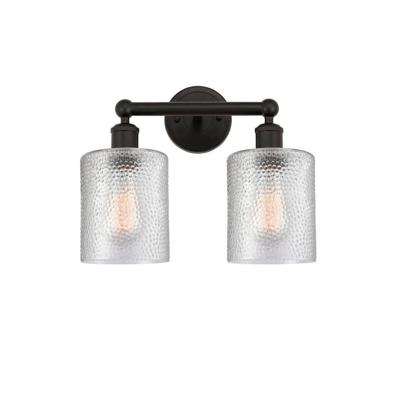 Innovations Lighting 616-2W-12-14 Cobbleskill Vanity Cobbleskill 2 - Oil Rubbed Bronze / Clear