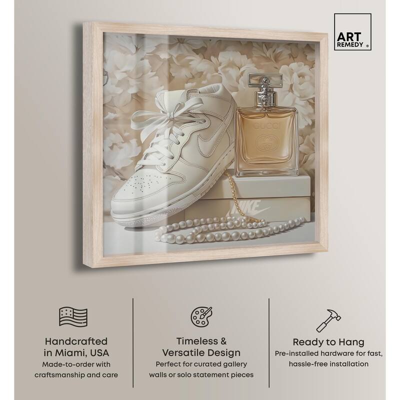 White Sneakers and Pearls Shadowbox by Art Remedy