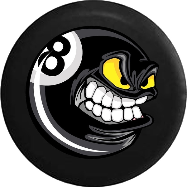 Spare Tire Cover Cartoon Angry Pool Ball Billiards 8 Ball. Opens flyout.
