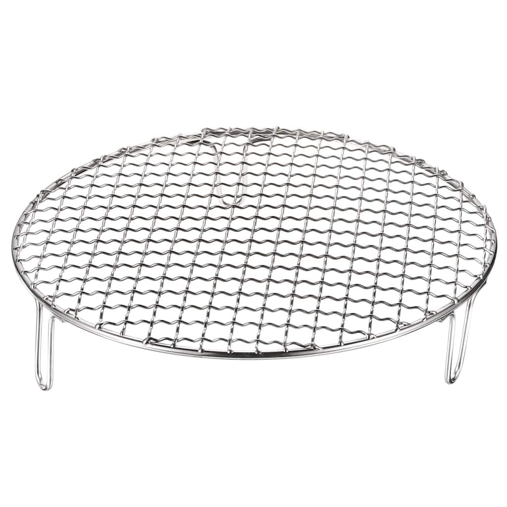 Round Cooking Rack 9.5" Stainless Steel Cross Wire Barbecue Grill W 50mm Legs - 9.5 Inch