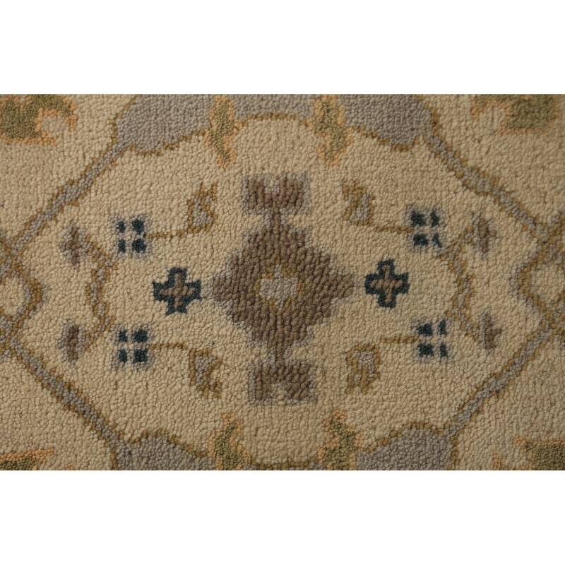 Oushak Style Runner Rug Hand-Knotted Wool Carpet - 2'7"x 7'10"