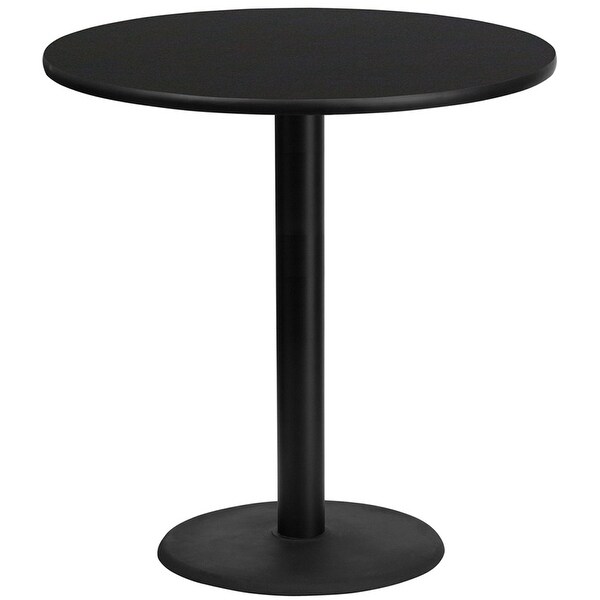 Dyersburg 42'' Round Black Laminate Table Top w/42" High ... (600 x 600 Pixel)