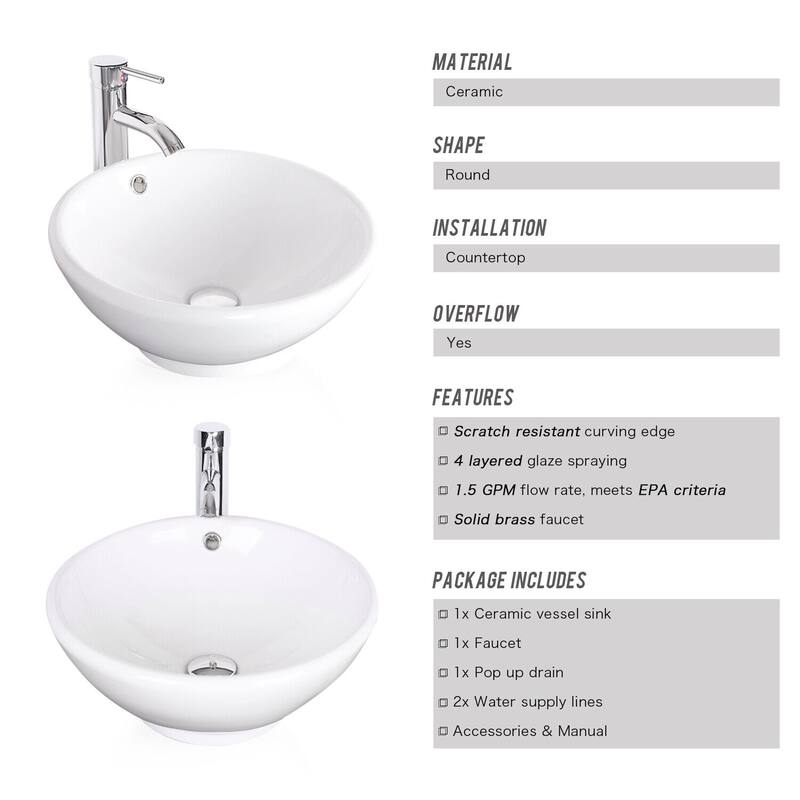48" Bathroom Vanity Set Organizer Top Vessel Sink W/ Faucet Drain Cabinet Combo