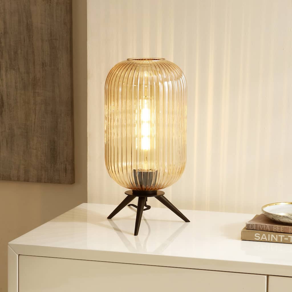 SAFAVIEH Lighting Elsebet 17" Modern & Contemporary Table Lamp - 12" W x 12" D x 19" H - 12Wx12Dx19H