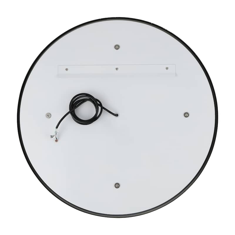 SAFAVIEH Danyel 24" Led Vanity Mirror - Black / Silver - 24Wx1Dx24H