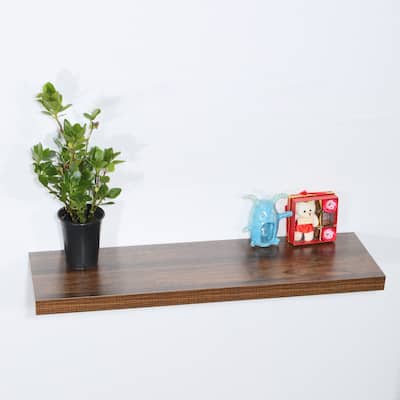 Modern and Contemporary Antique Walnut Floating Shelf - 31.5*9.25*1.5 inches