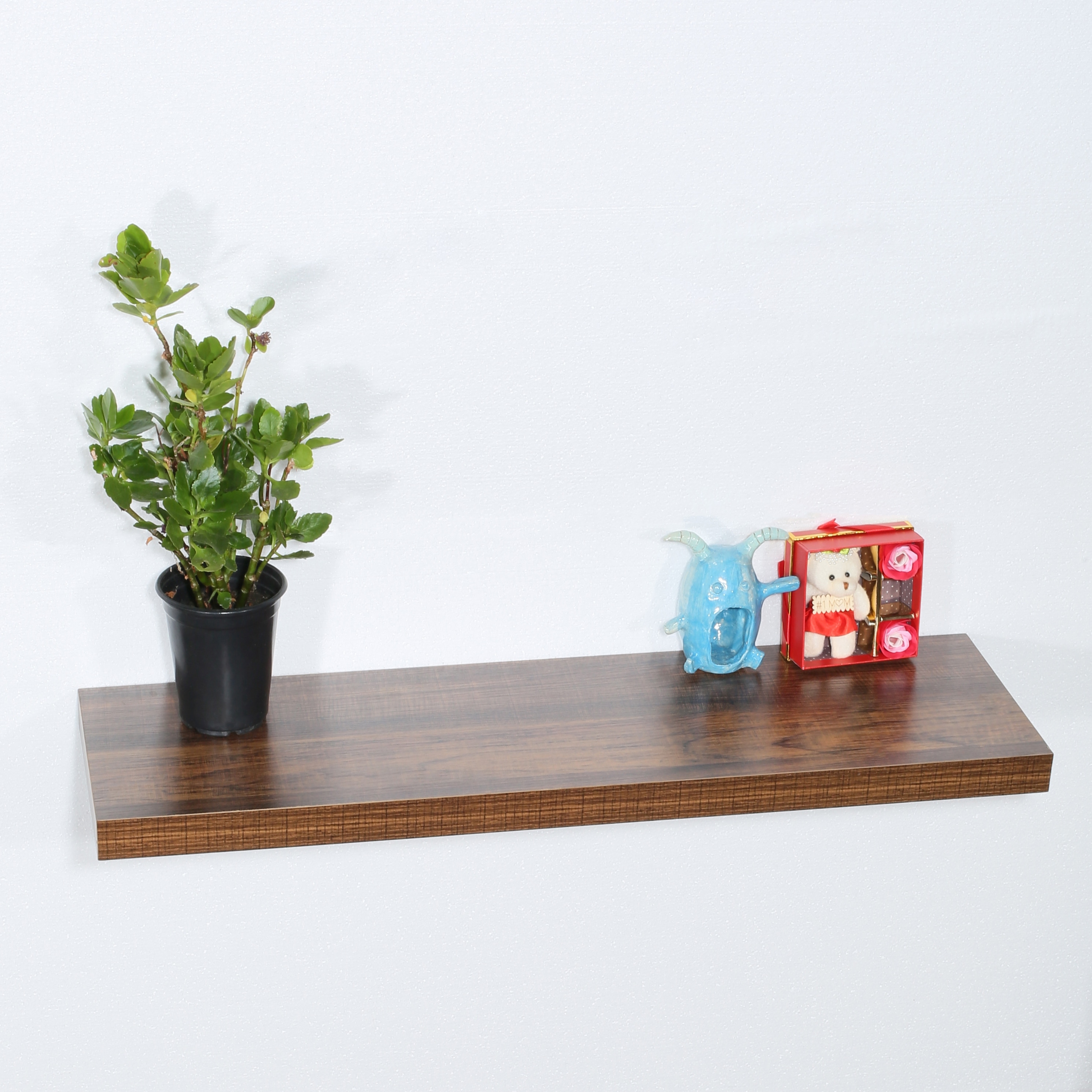 Modern and Contemporary Antique Walnut Floating Shelf - 31.5*9.25*1.5 inches