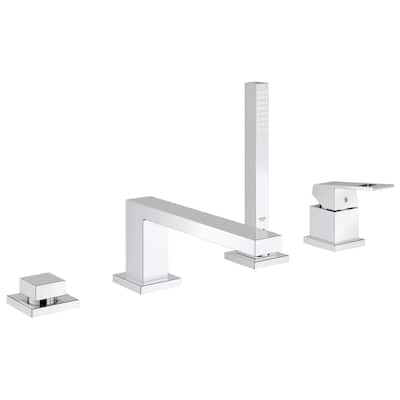 Grohe Eurocube Deck Mounted Roman Tub Filler with Handle and Built-In