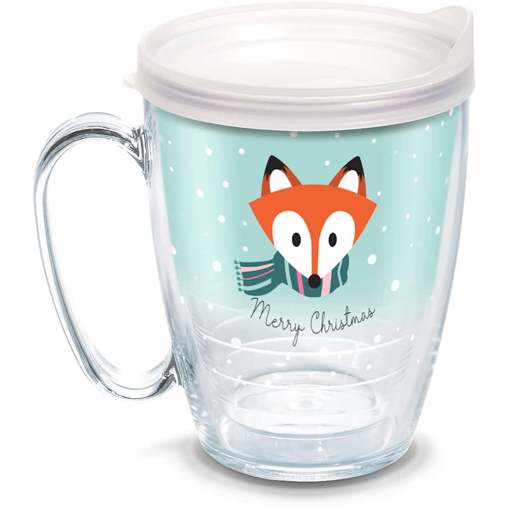 Tervis Christmas Holiday Fox Made in USA Double Walled Insulated Travel Tumbler, Classic - 16oz Mug