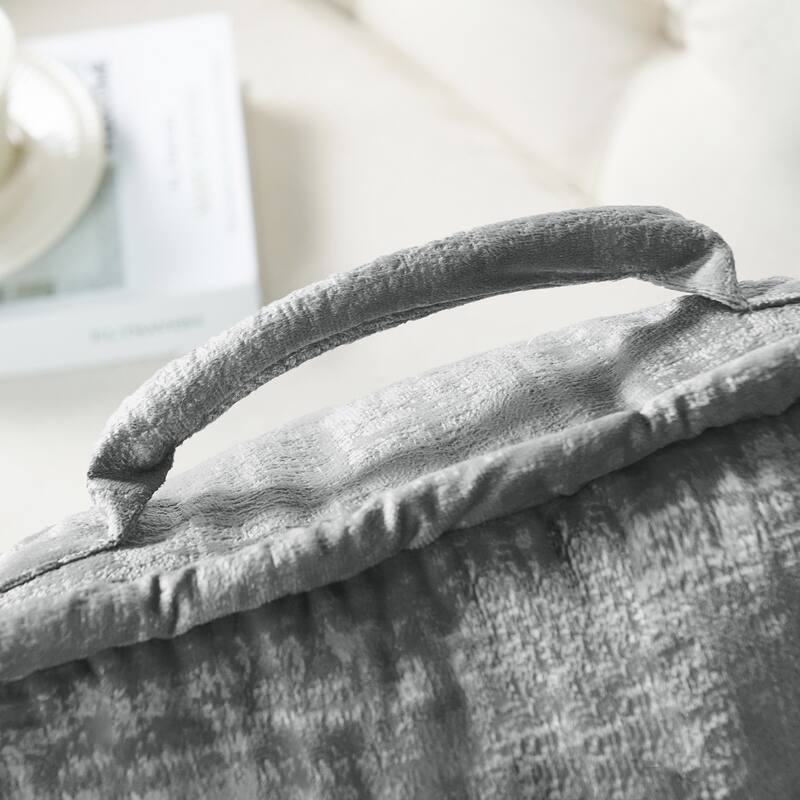 Textured Velvet Bedrest Reading Pillow Cover & Filling