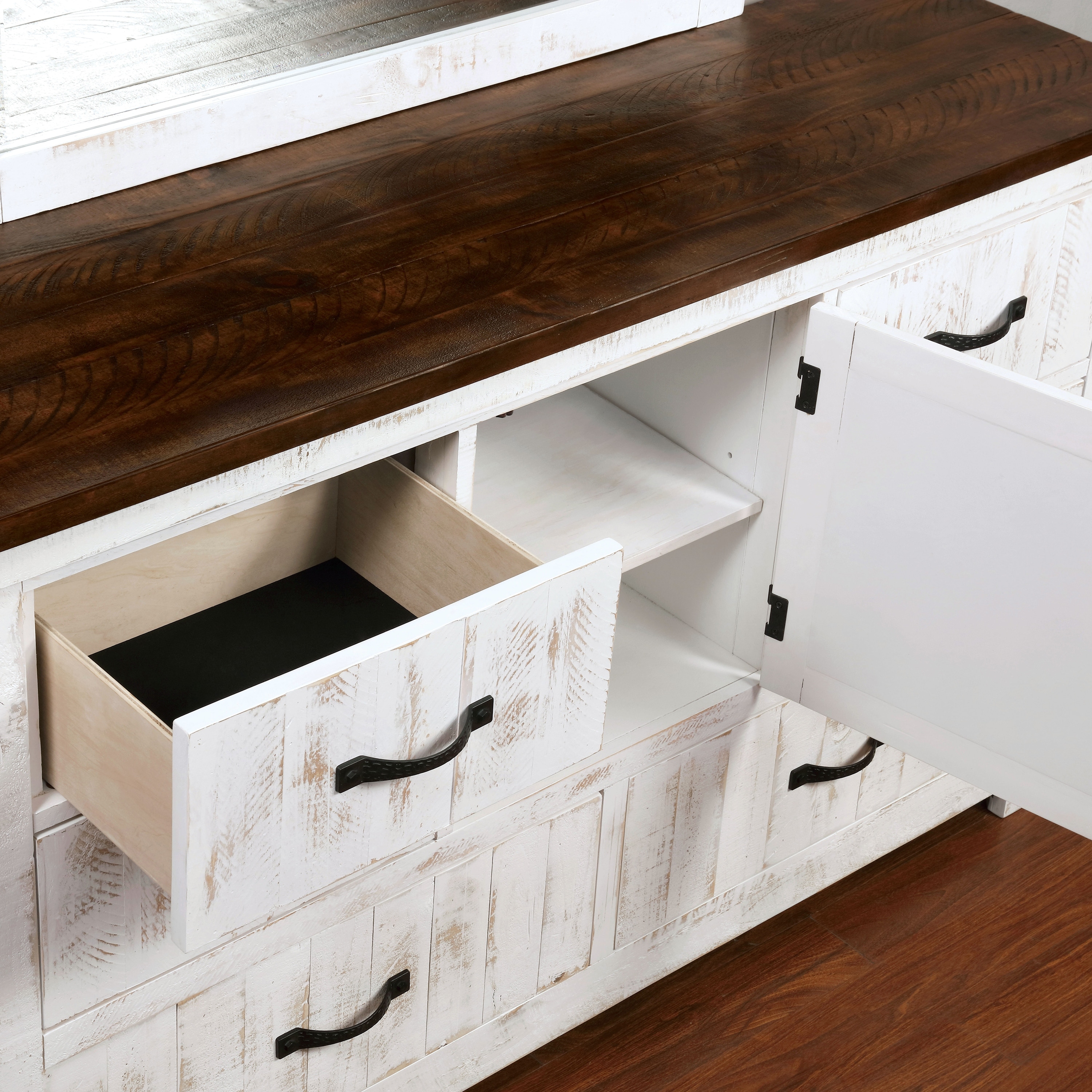 white distressed dresser Branson Base Design VanAcc 6 Drawers Dresser for