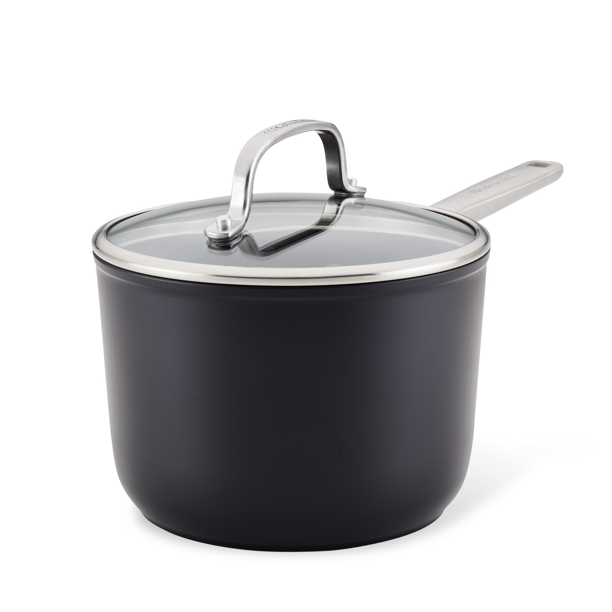 Kitchenaid Covered Stockpot, Nonstick, Matte Black, 8 Quart