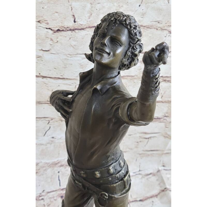 Handmade Bronze Statue Young Michael Jackson Musician Sculpture Gift