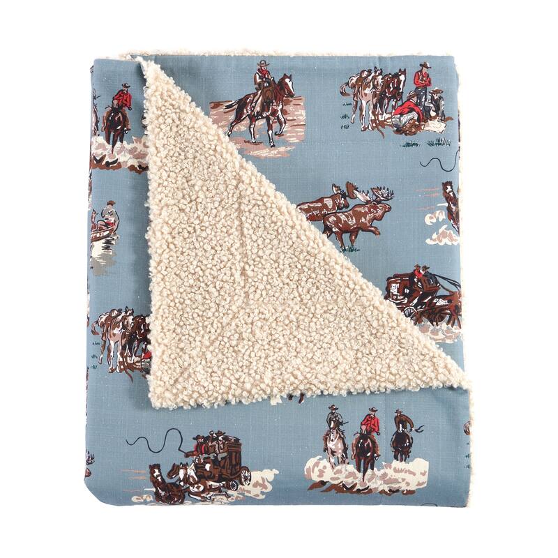 Tasha Polizzi for Paseo Road Western Design Teddy-Backed Bouclé Plush Throw, 50" x 60"
