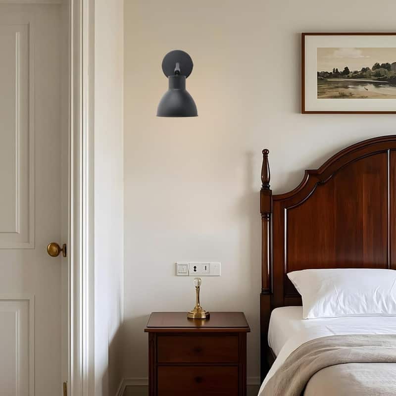 1 Light light bulb light black light fixture metal wall light