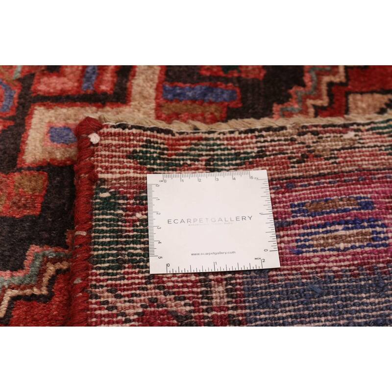 ECARPETGALLERY Hand-knotted Andelz Black, Red Wool Rug - 4'10 x 9'1