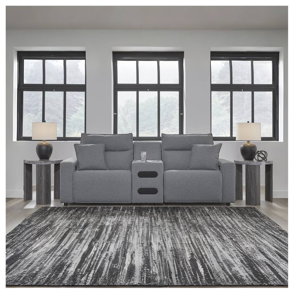 Signature Design by Ashley Modmax Gray 3-Piece Power Reclining Sectional - 100" W x 41" D x 41" H