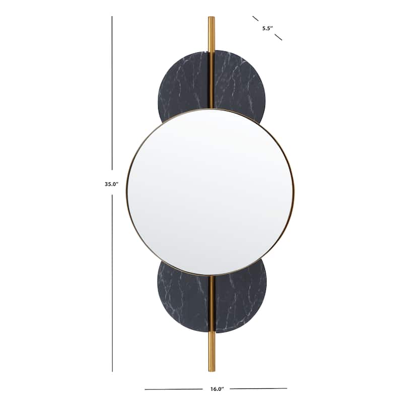 SAFAVIEH Lavelle Modern Art Deco 16-inch Wall Mirror - 16"W x 6"D x 35"H