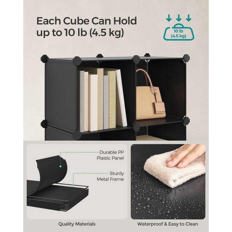 Modern Multi-Cube Storage Rack with Strong ABS Connectors and Secure Door Hooks for Tight Closure