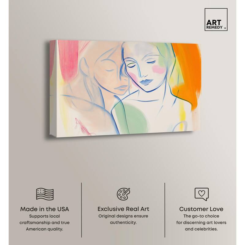 Brushstroke Bond Canvas by Art Remedy, Gallery Wrapped