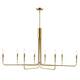 Light Society Bella 8-Light Chandelier - Brushed Brass