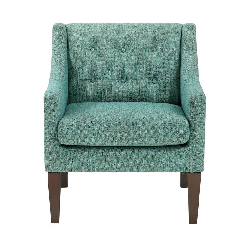 Laertes 26" Textured Fabric Accent Chair - Button-Tufted Chair Back