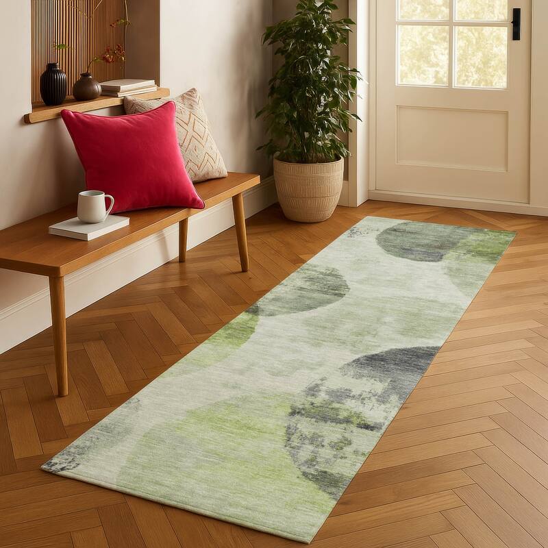Machine Washable Indoor/ Outdoor Contemporary Micha Chantille Rug