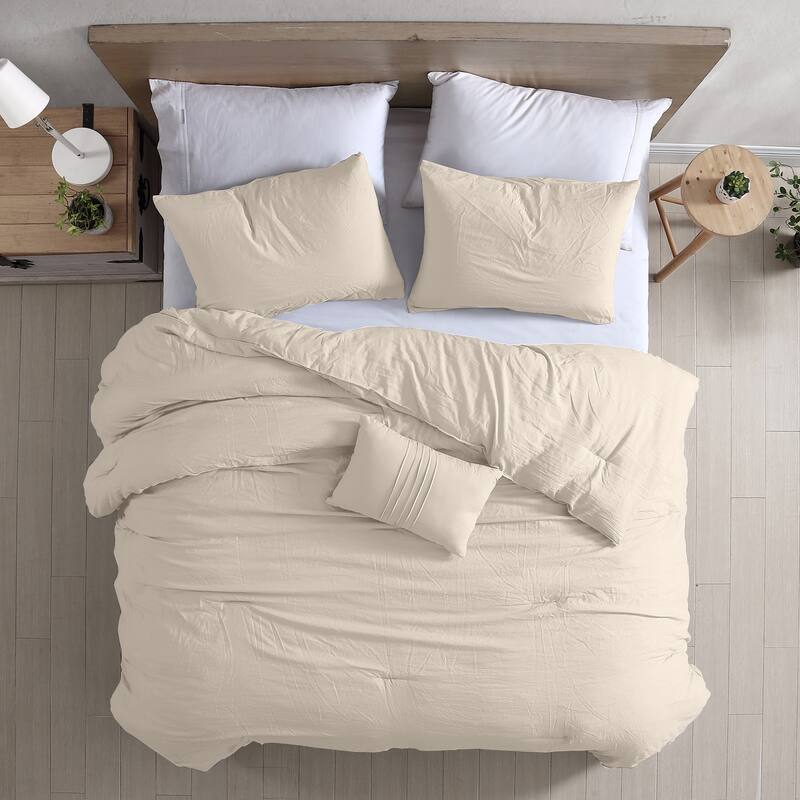 Modern Threads Braelyn 4-Piece Garment-Washed Comforter Set