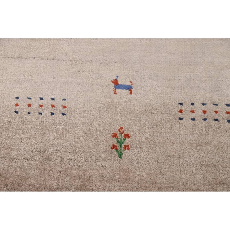 Tribal Gabbeh Indian Foyer Rug Handmade Silk Carpet - 3'0"x 5'0"