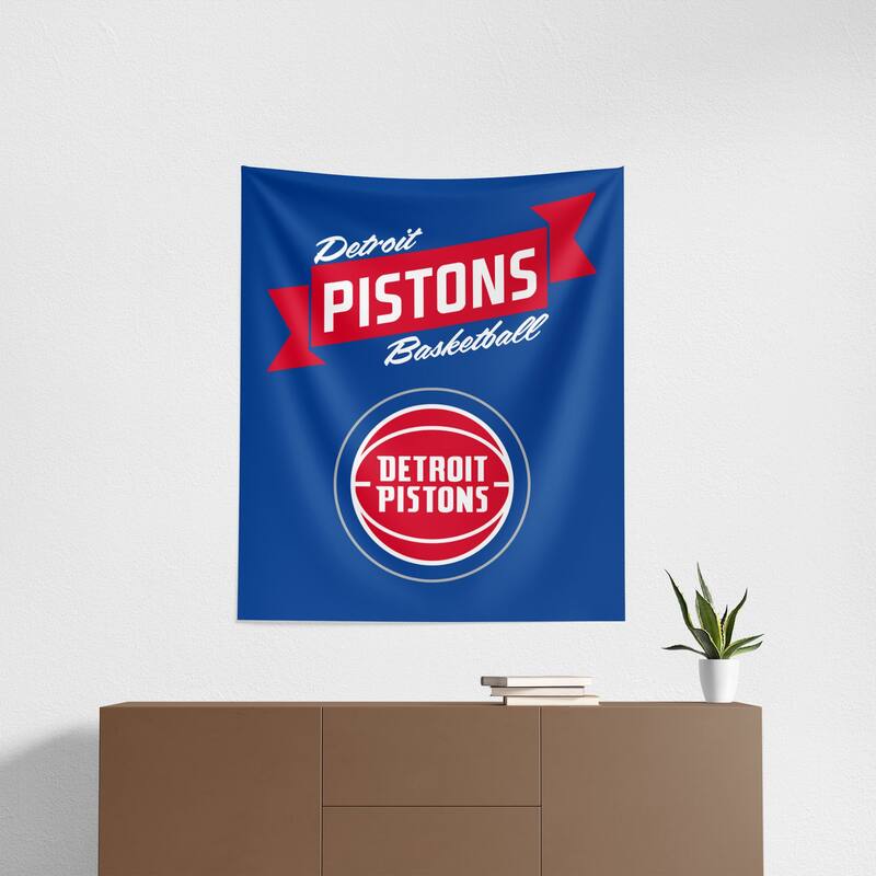 NBA Premium Pistons Printed Wall Hanging - 34"x40"