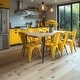 preview thumbnail 5 of 116, Industrial Metal 18 Inch Stackable Dining Chair Set Set of 2 - Yellow