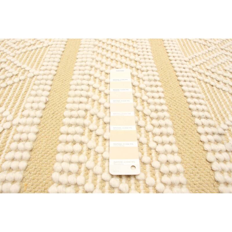ECARPETGALLERY Braid weave Sienna Cream Wool Rug - 5'2 x 8'1