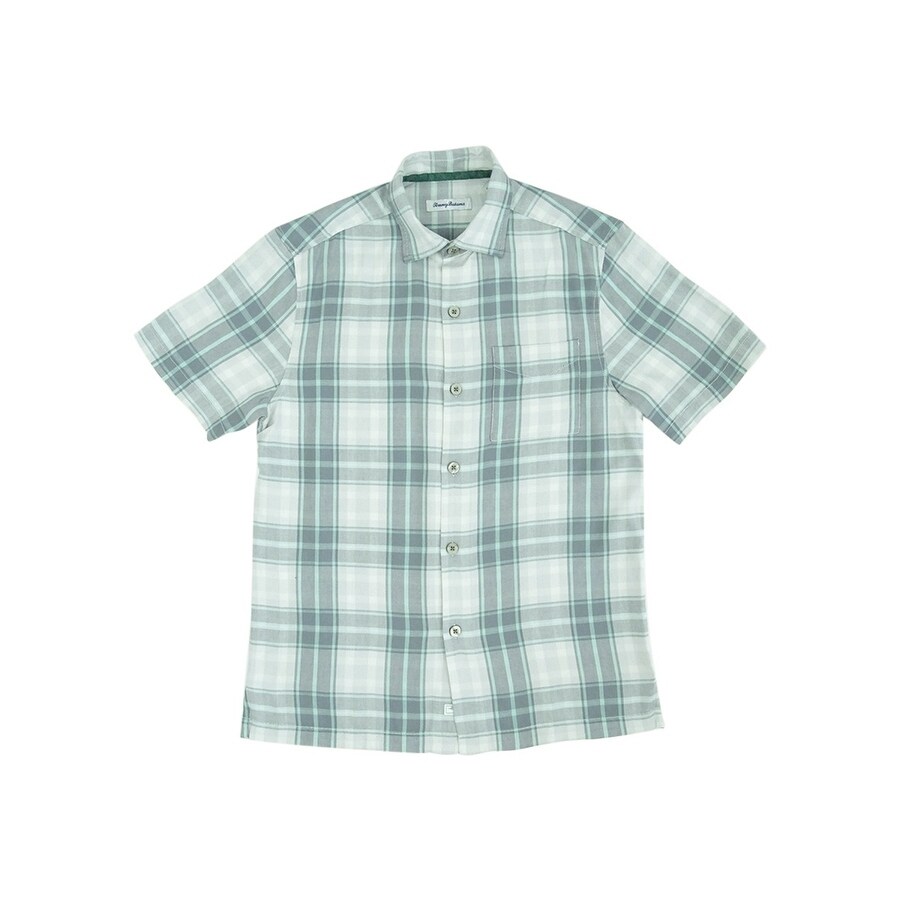 Shop Tommy Bahama Men S Zamora Plaid Silk Sport Shirt S Bala