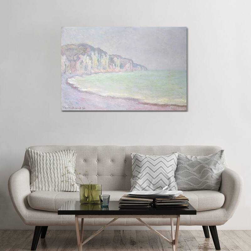 iCanvas "Cliffs at Pourville, 1896 " by Claude Monet Canvas Print - 32x48x1.5