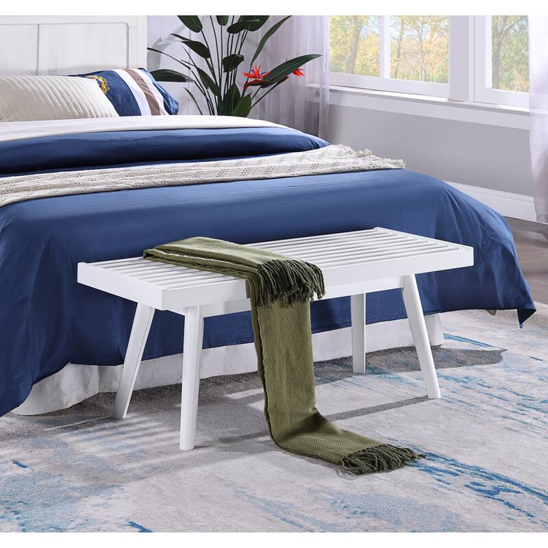 Practical Indoor Stool with Tapered Legs, Dining Stool Hallway Stool, Entryway Footrest Seat Leisure Stool End of Bed Bench